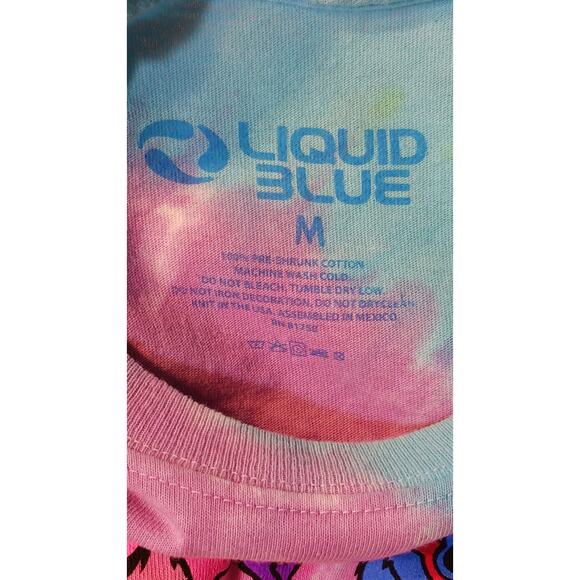 Y2K Liquid Blue Grateful Dead Dancing Bears Multi Colored Tie Dye Shirt Medium - Picture 3 of 3